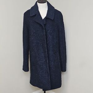 Anne Klein Deep Blue Teddy Jacket